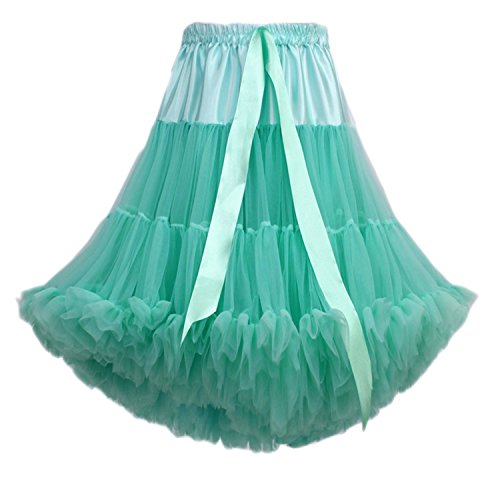 FOLOBE Frauen Tutu Kostüm Ballett Tanz Multi-Layer Puffy Rock Erwachsene luxuriöse weiche Petticoat von FOLOBE
