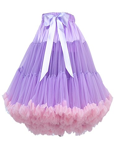 FOLOBE Frauen Tutu Kostüm Ballett Tanz Multi-Layer Puffy Rock Erwachsene luxuriöse weiche Petticoat von FOLOBE