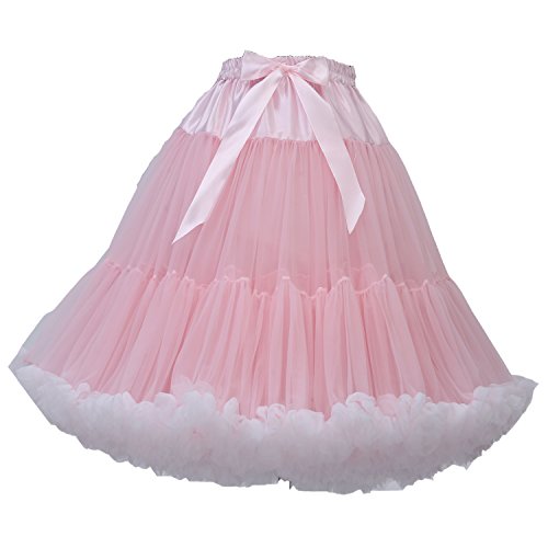 FOLOBE Frauen Tutu Kostüm Ballett Tanz Multi-Layer Puffy Rock Erwachsene luxuriöse weiche Petticoat von FOLOBE