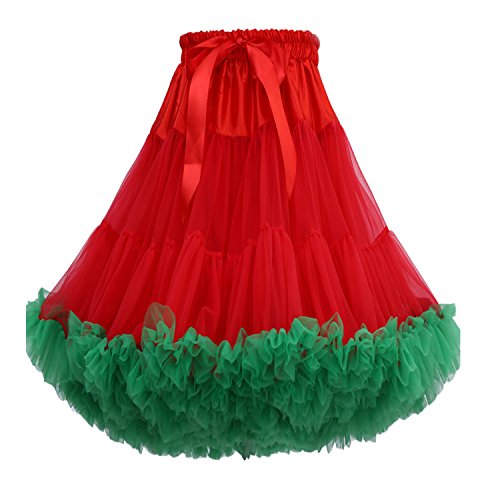 FOLOBE Frauen Tutu Kostüm Ballett Tanz Multi-Layer Puffy Rock Erwachsene luxuriöse weiche Petticoat von FOLOBE