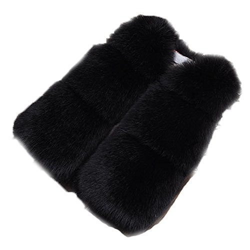 FOLOBE Kinder Herbst Winter Faux Pelz Weste Oberbekleidung Warm Mantel Weste Ärmellos Casual Warmer Weste Mädchen Tops Jacke Mantel/Short Weste Gilet Weihnachten Geschenk von FOLOBE