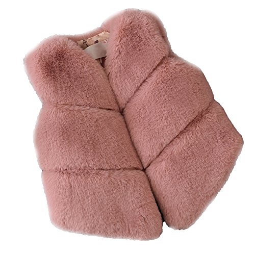 FOLOBE Kinder Herbst und Winter Kunstpelz Westen Kinder Neue Fell Nachahmung Fuchs Haar Gilets Mäntel für Mädchen und Jungen von FOLOBE