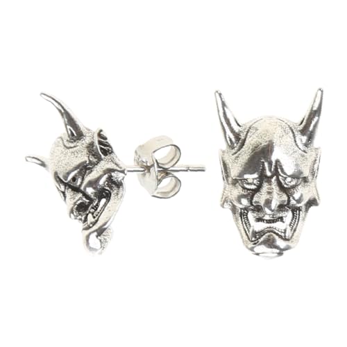 1 Paar Gothic Horned Ohrringe Vintage Teufel Schädel Ohrringe Unisex Biker Punk Evil Studs Schmuck Dämon von FOLODA
