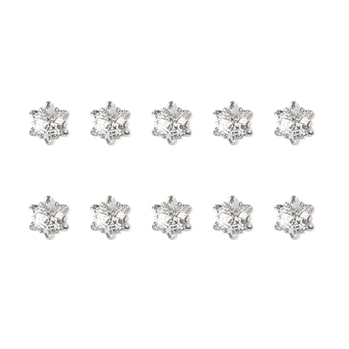 10 Stücke Herznagel Strasssteine Spitzer Bodnagelkristall Edelsteine Klare Charms Nägel Kunstdekorationen Für Frauen von FOLODA