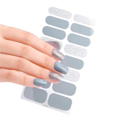 16pcs Nagellackstreifen Halbhärtliche Nagelaufkleber Für Anfänger Frauen Mädchen Großartig Für Partys von FOLODA