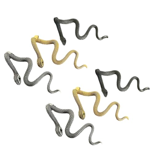 3 Paare Einzigartige Schlangenohrohrschsten Abnehmbare Ohrstifte Modes Statement Schmuck Sammlerstück Für Jugendliche Frauenlegierung Ohrringe von FOLODA