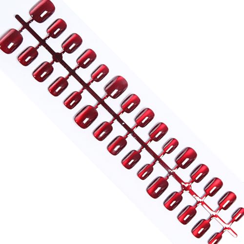 30pcs Cats Eye Press Auf Nägel Weinrötung Gefälschte Nägel Künstliche Acrylnägel Kleber Auf Nägeln Stick Auf Nägeln Für Frauen von FOLODA