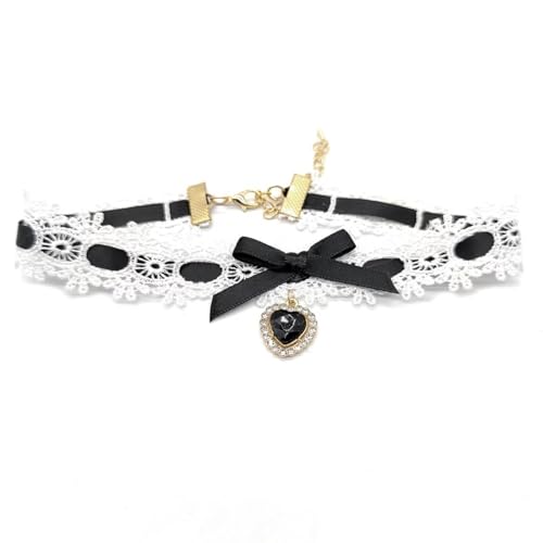 Bogenherz Anhänger Choker Handgefertigtes Bowknot Liebe Halskette Verstellbares Schmetterlings Colarbone Kette Elegant Frauen Schmuck Einzigartige Halsstück von FOLODA