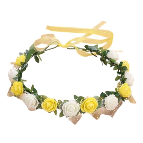 Braut Für Hochzeit Blumen Stirnbänder Braut Blumen Stirnbänder Frauen Blumengirlanden Haarkranz Blumengirlanden von FOLODA