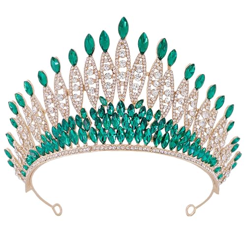 Braut Kopfbedeckung Mit Schimmernden Strasssteinen Farbenfrohe Kristalle Tiaras Für Hochzeit von FOLODA