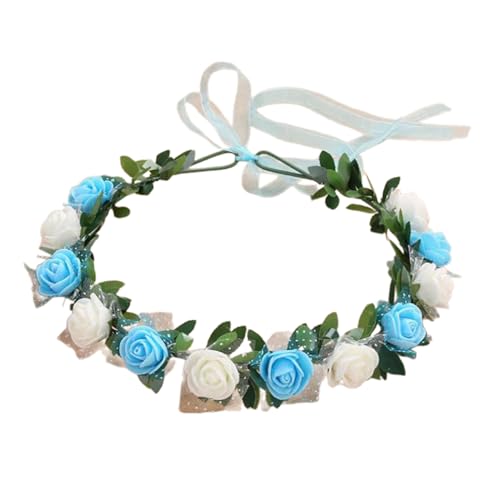 Brautblume für Hochzeit, Blumengirlanden, Haarkranz, Blumenkranz, Blumenstirnbänder, für Damen von FOLODA