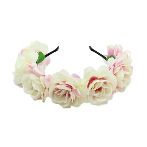 Brautblumen-Haarbänder für Hochzeit, Blumen-Haarbänder, Blumen-Haarbänder, Blumenkranz, Blumen-Haarbänder für Damen von FOLODA