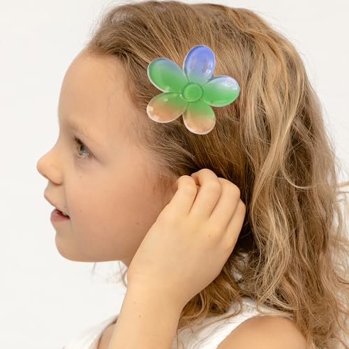 Bunte Blumenklammer für Damen, Haarspangen, Kiefer-Clip, Sommer-Haarspange, Mädchen, Haarstyling-Zubehör, Haarspangen von FOLODA