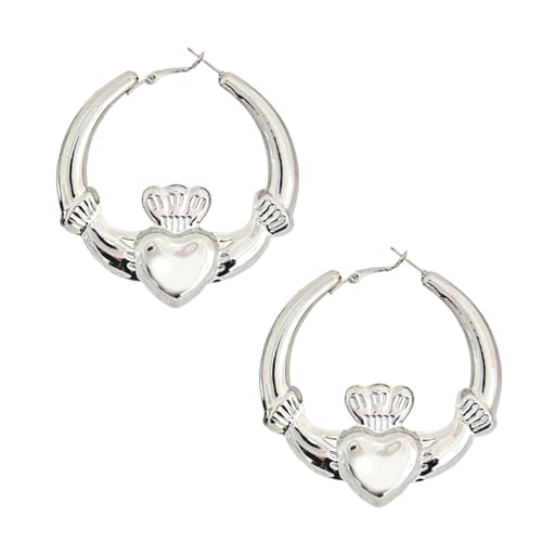 Elegantes Herz Und Kronen Reifen Ohrringe Für Frauen Einzigartiger Statement Schmuck Geeignet Für Valentine Day Gifting Trendy Paar Geschenke von FOLODA