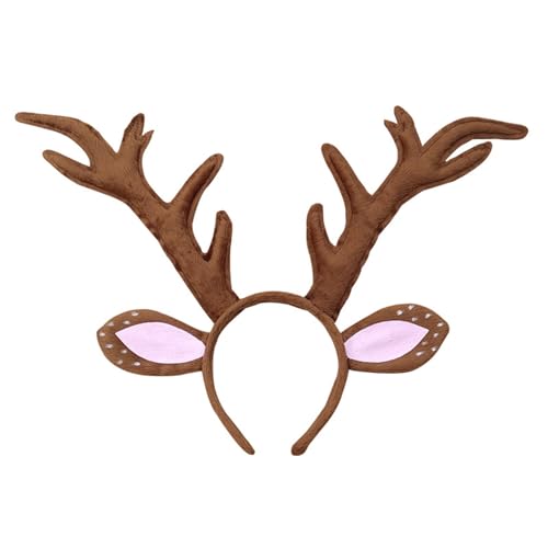 FOLODA Adult Reindeer Antler Headband Woman Hair Hoop Makeup Christmas Taking Photos Carnival Party Headpiece Christmas Headbands For Adults Christmas Headbands For Women Christmas Party Headbands von FOLODA