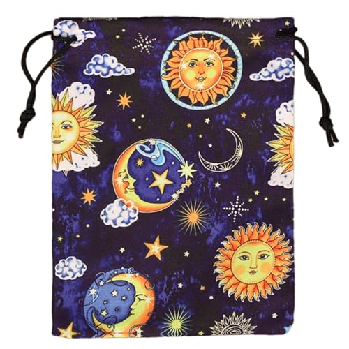 FOLODA Divinations Tarotkarten-Würfeltasche, Mini-Hochzeitstasche, Tischdecke, Orakel, Kartenspiel, Schmuckaufbewahrung, Kordelzug, Tarotkartentasche, Tragetasche, Smyb007 von FOLODA