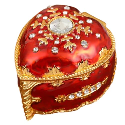 FOLODA Elegante Herzschmuckkoffer Mit Weichen Samtfutter Stilvolle Eheringe Aufbewahrungsbox Organizer Für Ohrringe Armband Samtes Innenschmuckhalter von FOLODA