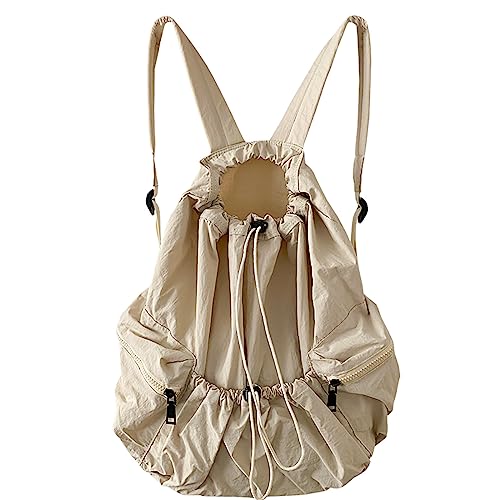 FOLODA Elegante Kordelangriffsbeutel Für Mädchen Schultasche Vielseitiger Tagesback Zum Einkaufswanderungen Und Sehenswürdigkeiten Mit Vielseitigen Rucksäcken von FOLODA