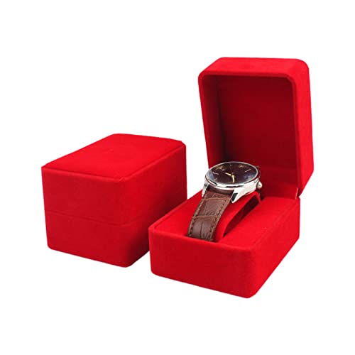 FOLODA Exquisite Schmuck Display Reisen Koffer Watch Storage Organizer Display Männer Geschenke Wächterschachtel Kurzer Plüschhalter Koffer Armbandhalter von FOLODA