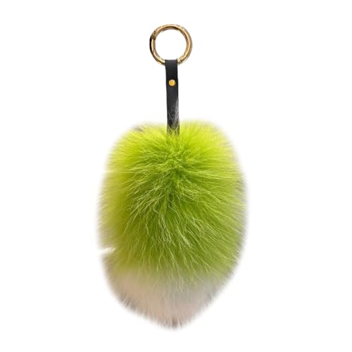 FOLODA Faux Animal Tail Keyring Einzigartiger Schlüsselanhänger Eleganter Beuteldekoration Farbenfroher Anhänger Für Handtaschen Und Rucksäcke von FOLODA