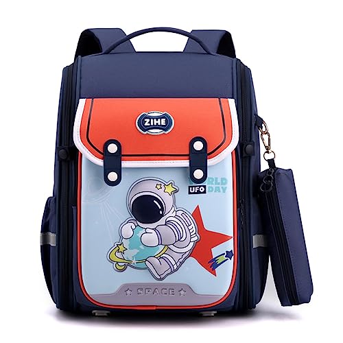 Kids 'Schooltasche Mit Niedlichen Cartoon Druck Geräumiger Leichter Rucksack Von Heavy Books Ergonomic Design Double Umhängetasche von FOLODA