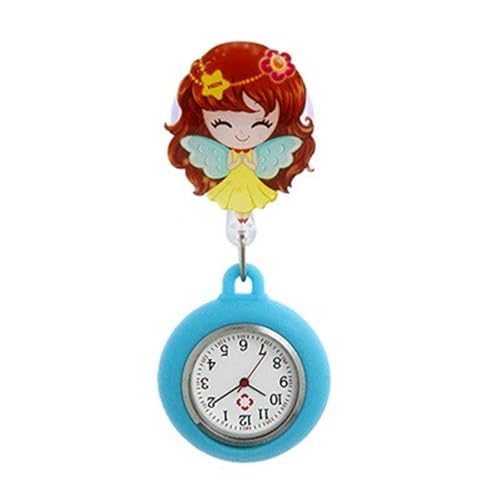 FOLODA Krankenschwester Uhren Mit Clip On Und Einziehbares Design Für Bequeme Gebrauchsnutzung Krankenschwestern Und Ärzte Professionelle Taschenuhr Cartoon Krankenschwester Uhr von FOLODA
