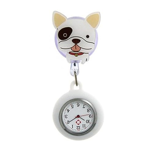 FOLODA Krankenschwester Uhren Mit Clip On Und Einziehbares Design Für Bequeme Gebrauchsnutzung Krankenschwestern Und Ärzte Professionelle Taschenuhr Cartoon Krankenschwester Uhr von FOLODA