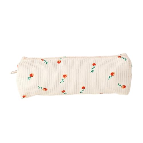 FOLODA Multifunktionaler Stiftbeutel Blumendruckstiftbeutel Cord Bleistiftbeutel Reißverschluss Stiftkoffer Briefpapiertasche Für Studenten Blumenstifte Gehäuse von FOLODA