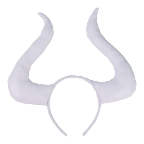 FOLODA Ochsenhorn Stirnbänder Halloween Haarbänder Cosplay Haar Hoop Stirnbänder Festival Party Haarschmuck Für Mädchen Horn Haar Hoop von FOLODA