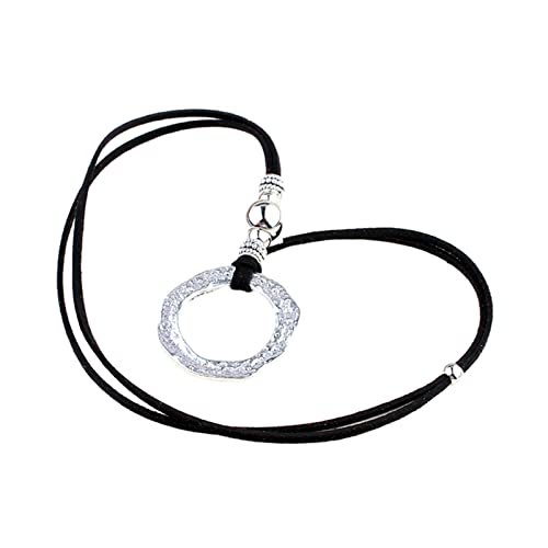 FOLODA Zigeuner Runder Anhänger Halskette Unregelmäßiger Kreis Schlüsselblatt Kette Hippie Schmuck Einzigartige Goth Pullover Kette Mode Anhänger Halskette von FOLODA