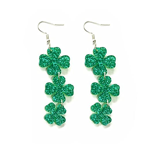 Frauen Schmuck St. Patrick's Day Drop Ohrringe Dangle Ohrringe Anhänger Geschenk Acrylmaterial Perfekte Partygeschenke Acryl Drop Set von FOLODA
