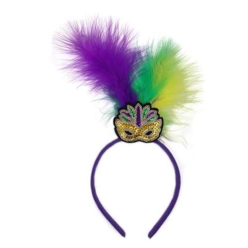 Glitzer-Pailletten-Stirnbänder für Damen, Karneval, Stirnbänder mit Pailletten, Feder für Mädchen, Festival, Tanzparty, Pailletten, Stirnbänder für Mädchen, bunte Pailletten von FOLODA