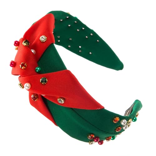 Glitzerndes Weihnachts-Stirnband für Damen, breite Krempe, Stirnbänder mit Verzierung für Mädchen, zum Waschen des Gesichts, Sport, Gesichtswaschen, Stirnbänder für Damen, Großpackung von FOLODA