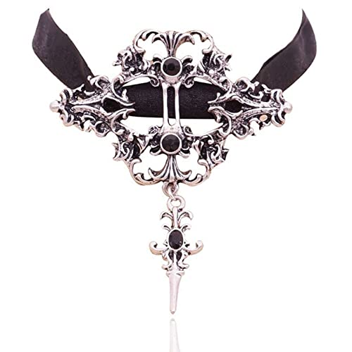 Gothic Choker Halskette Schwarzer Spitzen Halshalskette Für Frauen Schwarzer Gotischer Schmuck Halloween Für Vampire Gothic Choker Halskette Schwarzer Spitzen Halshalskette Für Frauen Schwarzer Gotischer Schmuck Halloween Für Vampire von FOLODA