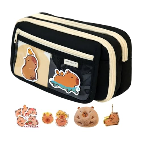 Große Bleistiftkoffer 9 Fächer Leinwand Bleistiftbeutel Tragbarer Stift Organizer Travel Cosmetic Storage Bag Für Erwachsenen Schreibtisch Organizer Canvas von FOLODA