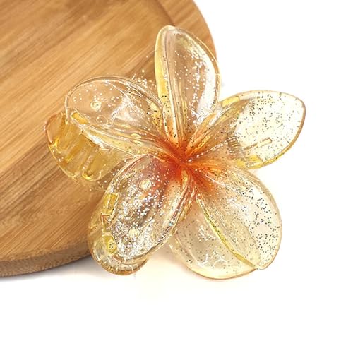 Haarklammern für Mädchen, transparent, Blume, Haifischclip, Kieferklemme, rutschfest, Haarspangen, Haarschmuck, transparente Blume, Haarschmuck für Damen von FOLODA