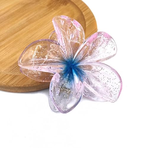 Haarklammern für Mädchen, transparent, Blume, Haifischclip, Kieferklemme, rutschfest, Haarspangen, Haarschmuck, transparente Blume, Haarschmuck für Damen von FOLODA