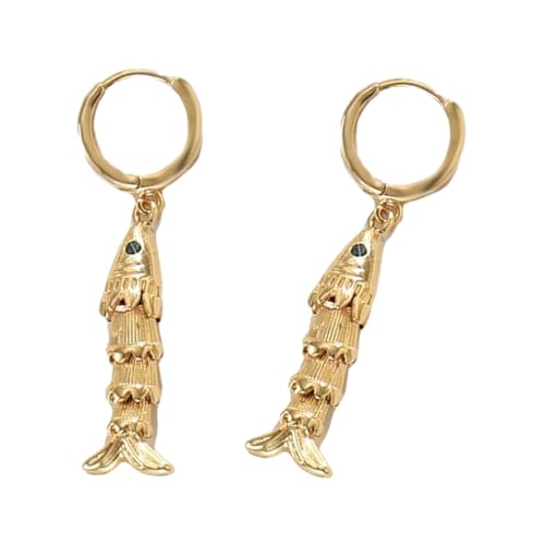 Handgefertigte Fischdesigns Ohrringe Mit Allergiefrägen Leichte Materialien Einzigartige Ohrhörer Perfekt Für Langzeit Verwenden Leichte Dangle Ohrringe von FOLODA