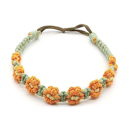 Handgehäkeltes Haarband mit Blume, eleganter Kopfschmuck für Mädchen und Frauen, Party-Kopfbedeckung, modisch, handgefertigt, Haar-Accessoire für Mädchen von FOLODA