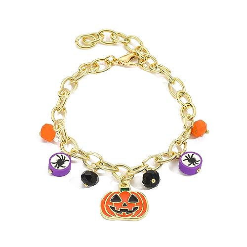 Hip Hop Trend Verstellbare Armbänder Farbe Reis Perlen Schädel Head Girl Temperament Mode Schmuck Halloween Perlen Für Frauen von FOLODA