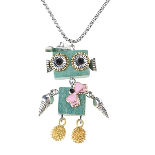 Holzblock Roboter Halskette Stylische Schlüsselbeutel Kette Verstellbare Länge Chokers Unisex Punk Colarbone Kette Adorment Modisches Accessoire Holzblock Roboter Halskette Stylische Schlüsselbeutel Kette Verstellbare Länge Chokers Unisex Punk Colarbone Kette Adorment Modisches Accessoire von FOLODA