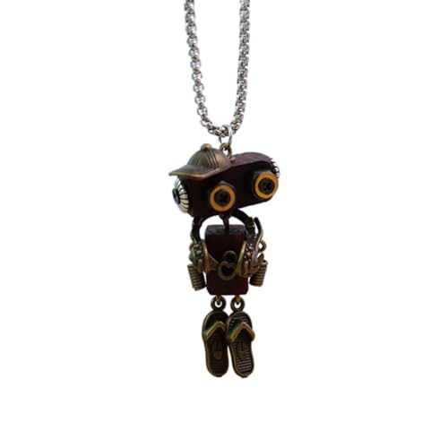 Holzblock Roboter Halskette Stylische Schlüsselbeutel Kette Verstellbare Länge Chokers Unisex Punk Colarbone Kette Adorment Modisches Accessoire Holzblock Roboter Halskette Stylische Schlüsselbeutel Kette Verstellbare Länge Chokers Unisex Punk Colarbone Kette Adorment Modisches Accessoire von FOLODA