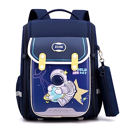 Kids 'Schooltasche Mit Niedlichen Cartoon Druck Geräumiger Leichter Rucksack Von Heavy Books Ergonomic Design Double Umhängetasche von FOLODA