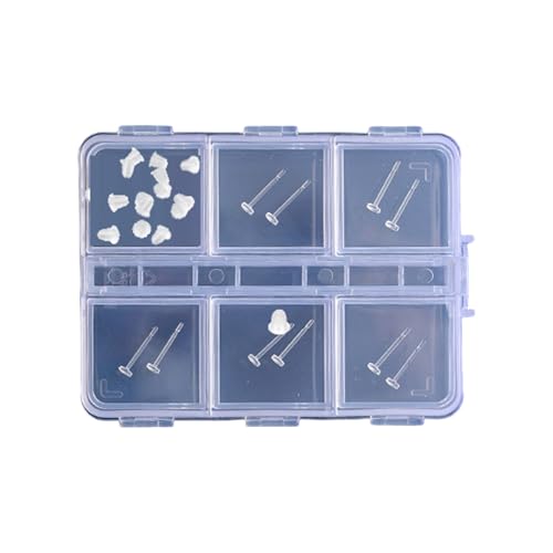 Klare Plastikohrringe Für Empfindliche Haut Bequeme Passform Mit Pilzkopf Rücken Perfekt Für Den Ganzen Tag von FOLODA