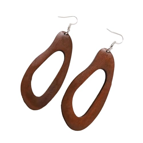 Klassische Hölzerne Ohrringe Für Frauen Geometrische Stile Um Einen Vintage Charme Für Und Wintersembles Hinzuzufügen Leichte Holzohrringe von FOLODA