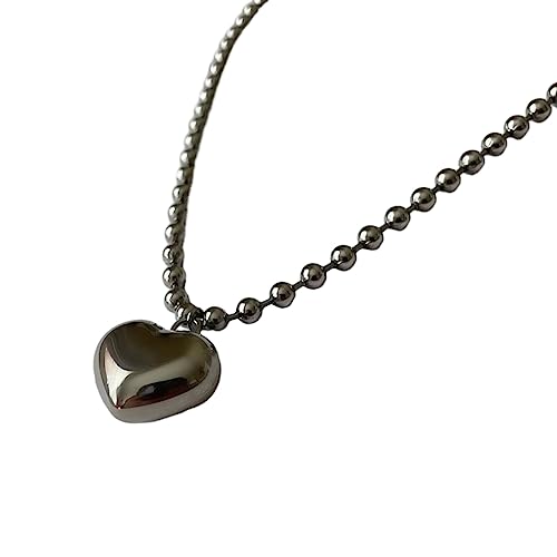 Koreanische Herz Halskette Anhänger Gothic Punk Colar Langkette Punk Seilschmelze Kette Ästhetische Schmuck Geschenk Für Frauen Männer Schlüsselbeins von FOLODA