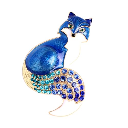 Kreative Füchse Brosche Schmuck Mit Strassschwanz Für Stilvolle Frauen Und Mädchen Tierabzeichen Kleidung Accessoire Pullover Cardigan Accessoire von FOLODA