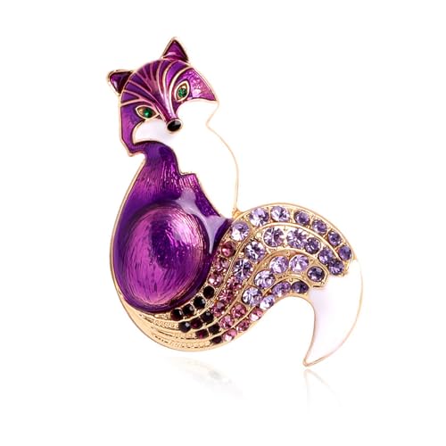 Kreative Füchse Brosche Schmuck Mit Strassschwanz Für Stilvolle Frauen Und Mädchen Tierabzeichen Kleidung Accessoire Pullover Cardigan Accessoire von FOLODA