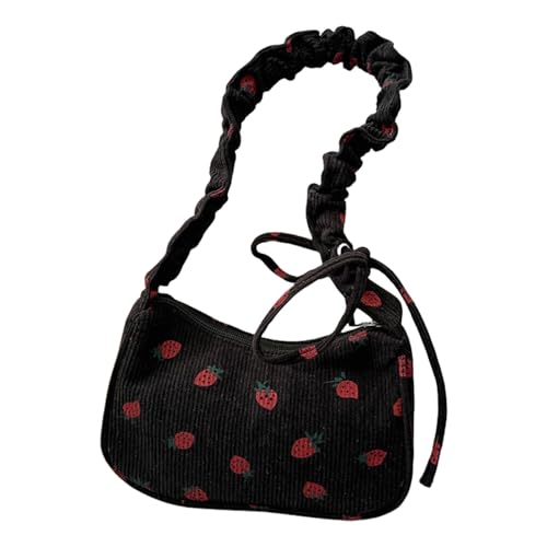 Leichte Cord Erdbeer Umhängetasche Mit Crossbody Tasche Für Modische Studenten Und Lässige Versammlungen Einkaufstag Geldbeutel von FOLODA