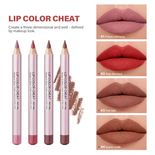 Lippenliner Lippenfarbe Cheat Matte Lippenstift Wasserdichte Lippenstiftpasten Lip Stift Make Up Vorräte Für Frau Und Mädchen von FOLODA